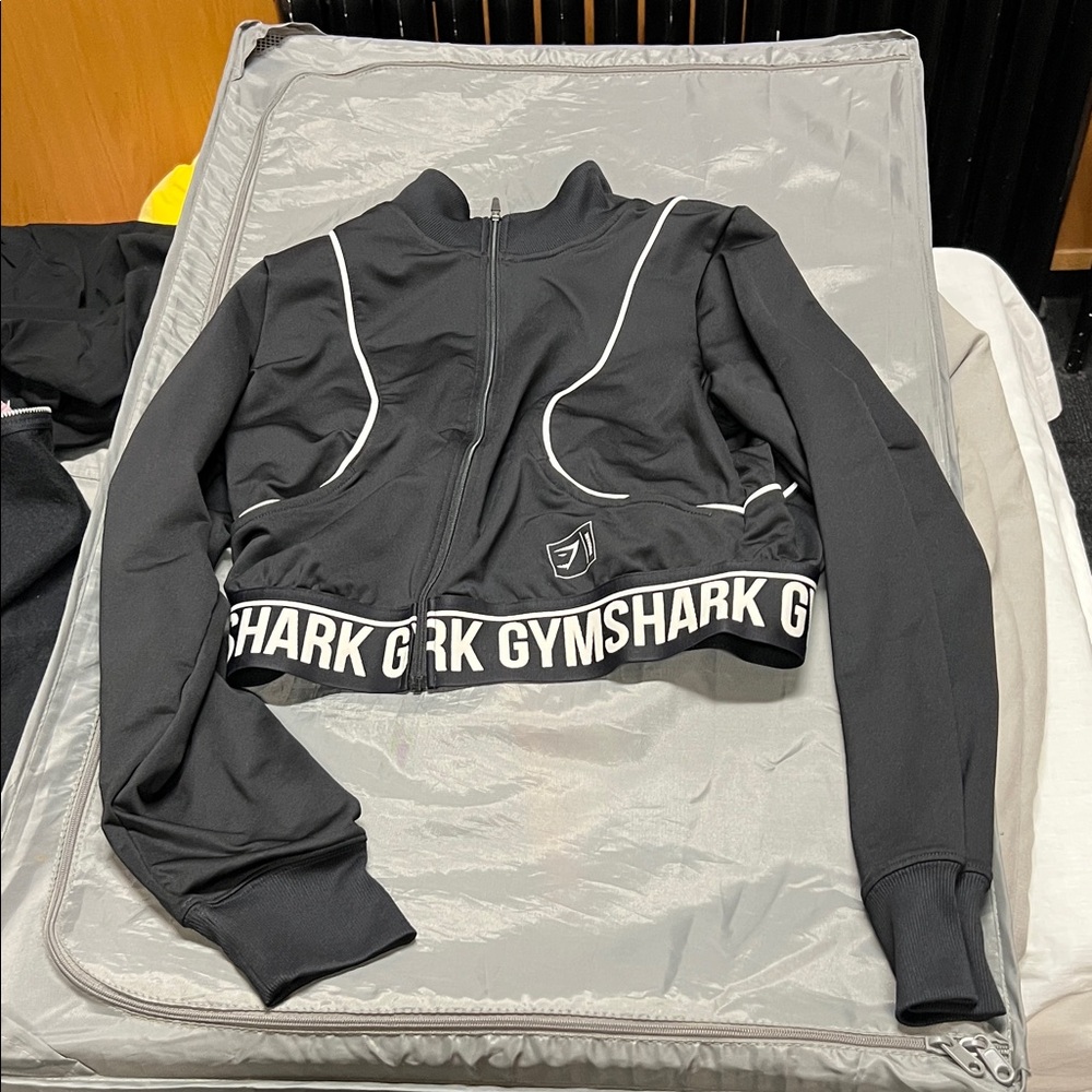 Gymshark Black and White Cropped Jacket